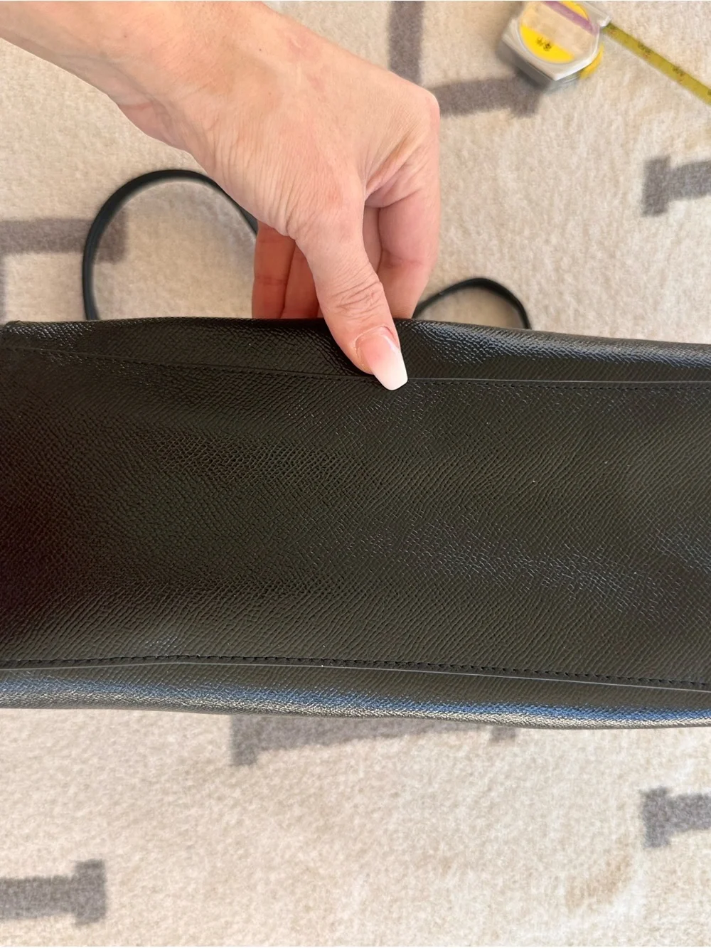 Coach Black Leather Tote with Gold Accents 2018 Ara tote